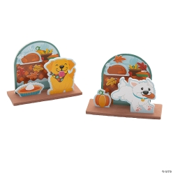 Thanksgiving Dog & Food 3D Scene Craft Kits-12Pk