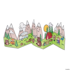 Colour Your Own Mountain Scene Stand-Ups-24Pk