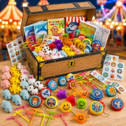 Treasure Box with Small Carnival Toys – 506 Pieces