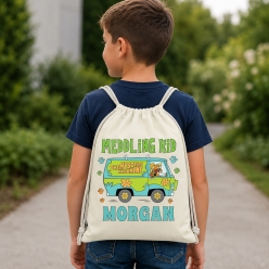 Mystery Machine PERSONALIZED Drawstring Backpack