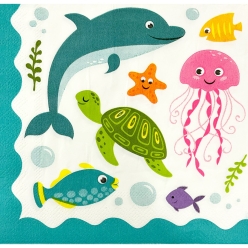 Under the Sea Large Dinner Napkins - 16 PK