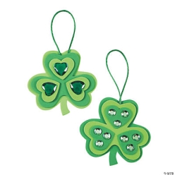 Shamrock Ornament Craft Kits - 12 Pk