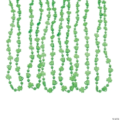 Shamrocks & Mugs Bead Necklaces - 48Pk