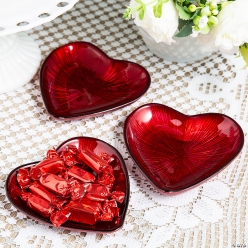Patterned Valentine Heart-Shaped Glass Dish Set-3Pk