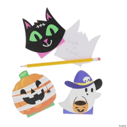 Halloween Iconic Character-Shaped Paper Notepads-24Pk