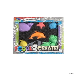 Cool2Create Sea Animal Shaped Sidewalk Chalk Sets-6Pk