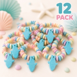 Shark Shaped Wrapped Candy Bracelets 12PK