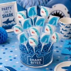 Shark Molded Fruit Lollipops - 12 Pk