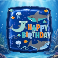 Happy Brithday Sharks Large 18