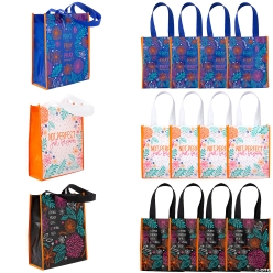 Religious Nonwoven Shopper Tote Bags-12Pk