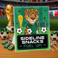 FIFA World Cup Food Station Easel Display Sign