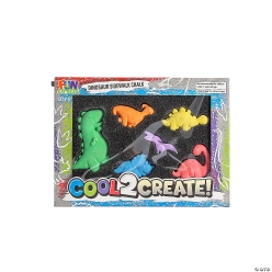 Cool2Create Dinosaur Shaped Sidewalk Chalk Sets-6Pk