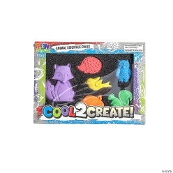 Cool2Create Animal Shaped Sidewalk Chalk Sets-6Pk