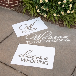 Welcome to Our Wedding Sidewalk Stencil Set
