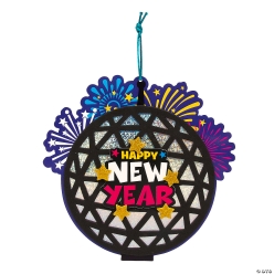New Year's Eve Ball Drop Sign Craft Kit - 12Pk