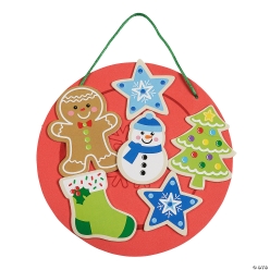 Christmas Cookie Plate Sign Craft Kit - 12Pk
