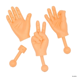 Plastic Palm Hand Signs with Holders-12Pk