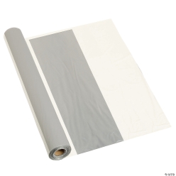 Silver & White Tablecloth Roll 100 Foot