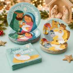 Simple Blessings Religious Christmas Party Pack for 8