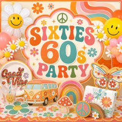 Sixties (1960's) Decor & Party Supplies