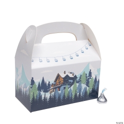 Ski Chalet in the Mountains Favour Boxes - 12Pk