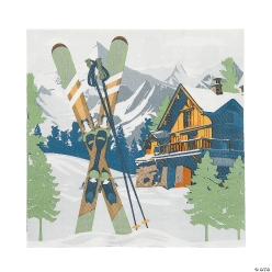 Ski Chalet Paper Luncheon Napkins -16Pk