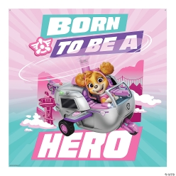 Paw Patrol Girl 6ft by 6ft FABRIC Keepsake Backdrop