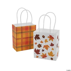 Fall Small Gift Bags - 12 PK