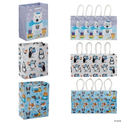 Hanukkah Animals Paper Gift Bags - 12Pk