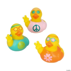 Groovy Party Rubber Ducks Assortment-12Pk