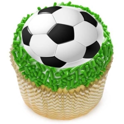 Soccer Cupcake Icing Toppers 12pk