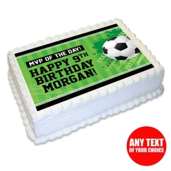 Soccer Personalizable Edible Icing