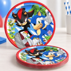 Sonic Game Dessert Plates - 8 PK