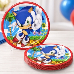 Sonic Game Dinner Plates - 8 Pack