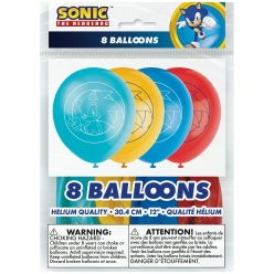 Sonic Game Large Latex Balloons - 8 PK