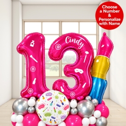 *Spa Party 2 Digit Airfill Personalized Balloon Column