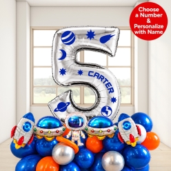 *Space 5 FT Airfill Personalized Balloon Column Kit