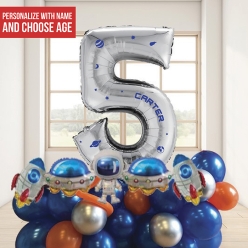 *Space 6 FT Airfill Personalized Balloon Column Kit