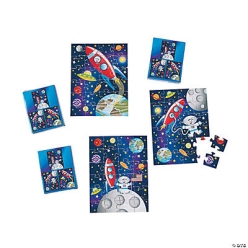 Space 24 Piece Puzzles in Boxes - 12 Pack