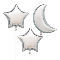 50% OFF: Moon & Stars Foil Balloon 3pc Kit