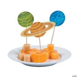 Space Jumbo Cupcake Picks - 25pcs