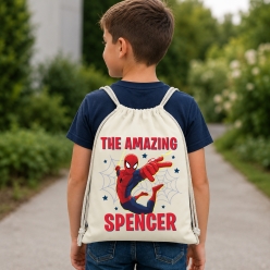 The Amazing Spiderman Personalized Drawstring Backpack