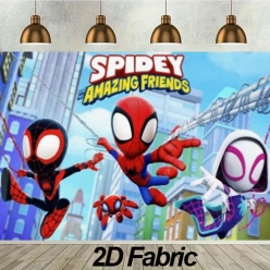 Spidey Amazing Friends Giant FABRIC Keepsake Backdrop