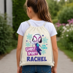 Spidey & Friends Ghost Personalized Drawstring Backpack