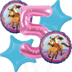 Spirit Riding Free Age 5 Giant Balloon Bouquet