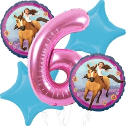 Spirit Riding Free Age 6 Giant Balloon Bouquet