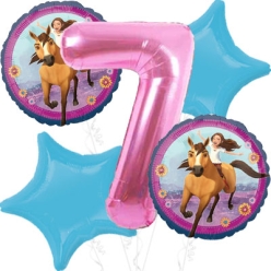 Spirit Riding Free Age 7 Giant Balloon Bouquet