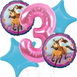 Spirit Riding Free Age 3 Giant Balloon Bouquet