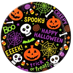 **Spooky Halloween Dinner Plates - 8 PK
