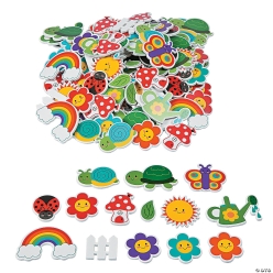 Spring Garden Foam Shapes - 300Pk